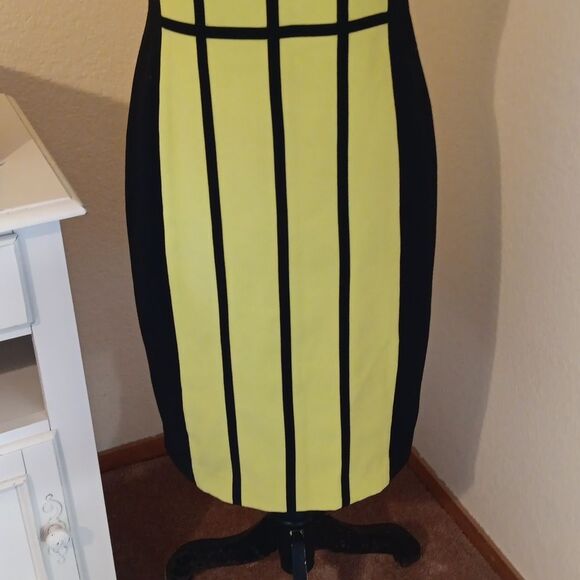 Calvin Klein Bright Yellow and Black Dress - Picture 3 of 10